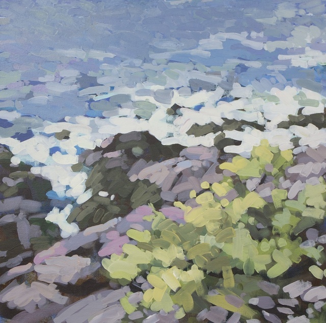 Prouts Neck East Rocks, 2012 Acrylic on Canvas, 24" x 24"