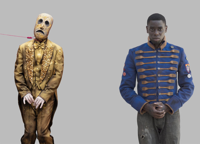 Fully costumed posable mannequins