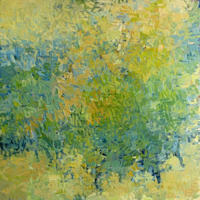 In Time the Orchard was Undone, Acrylic on Canvas, 72 x 72 in.
