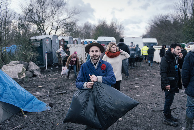 Grande-Synthe refugee camp.