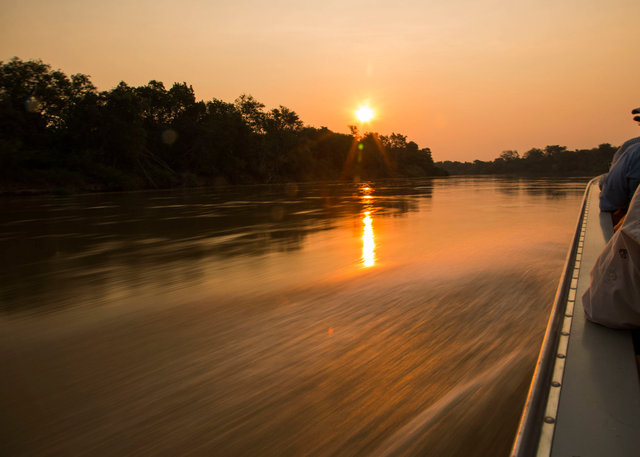 Cuiaba river at sunset