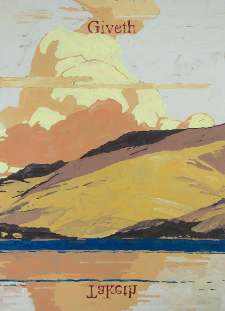 Giveth Taketh, Latex on Masonite panel, 66 x 48 in.