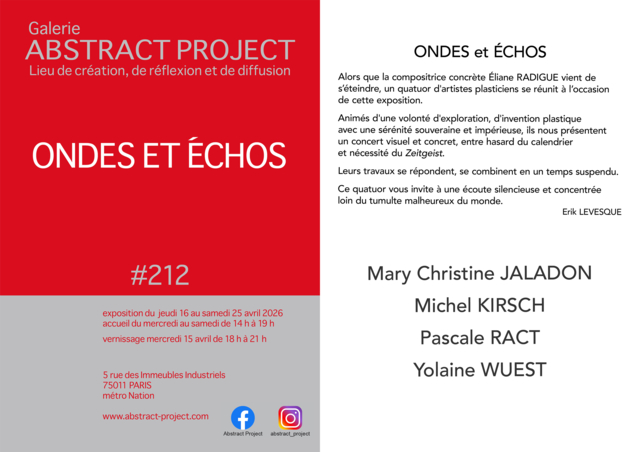 Ondes et Échos / galerie Abstract Project