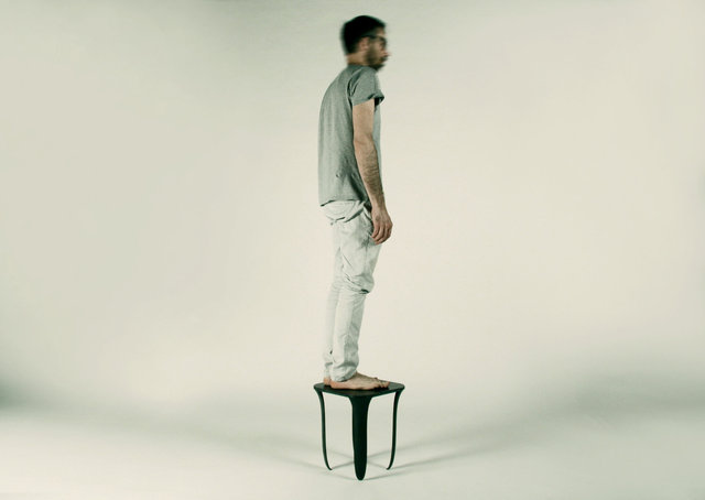 on tiptoes -, stool, 2013
