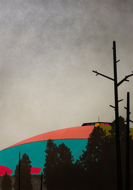 NAU, 2014, gouache and graphite on paper, 32 x 24" 