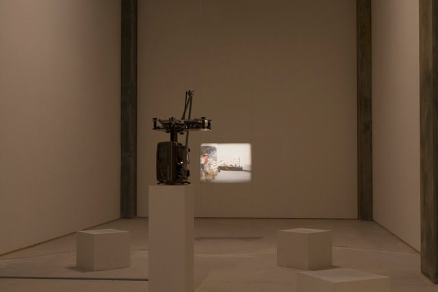Passer-by: Between Azure, Bisque and Teal, super 8mm film transferred to 16mm film, 20 minutes film projection on loop, colour, optical sound, 2008