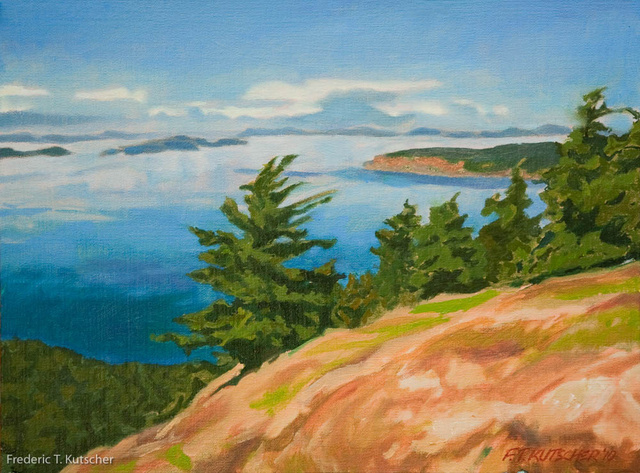 View North from Turtlehead (Orcas Island to Canada)-Study (16W  12H medium) 2010-6  (1).jpg