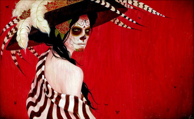 Catrina in Stripes 48"x32" / 2008