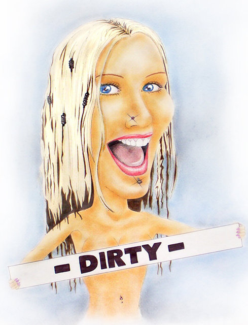 Caricature study; Christina Aguilera