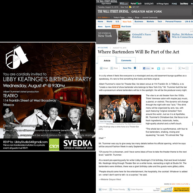 Libby's Party in the Wall Street Journal