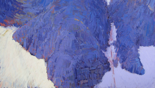 Two Snows Mt Sopris, 2013-15, Acrylic on Canvas, 36 x 72 in.