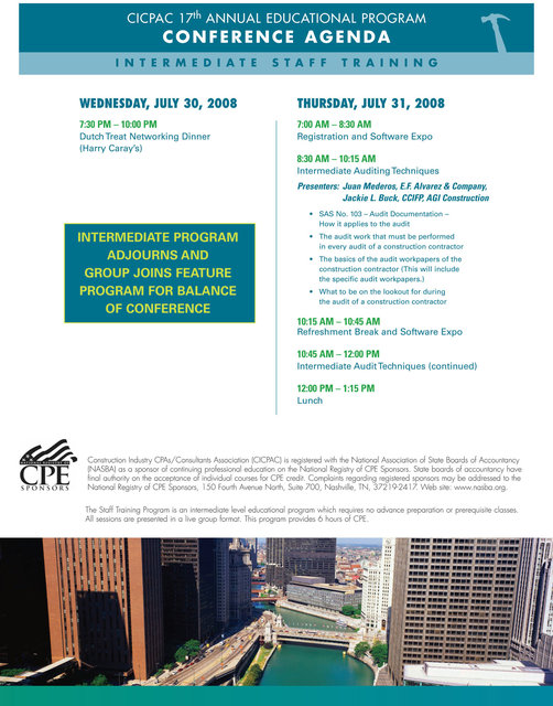 2008 CICPAC Conference Brochure