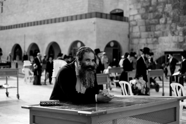 Praying at the Wailing wall