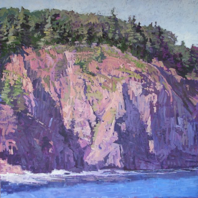 Afternoon Bluff, Bald Porcupine Island, Acrylic on Canvas, 72" x 72"