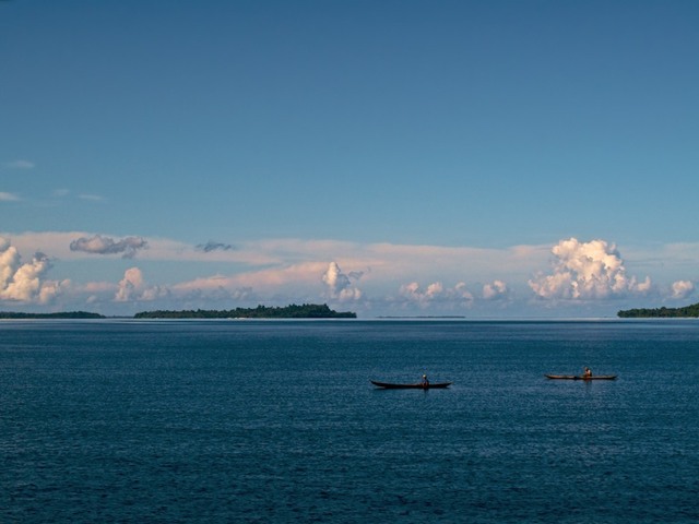 Jangadas da Indonesia em travessia