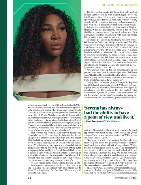 Adweek Cover Nov. 2018 Featuring Serena Williams Shot by Micaiah Carter