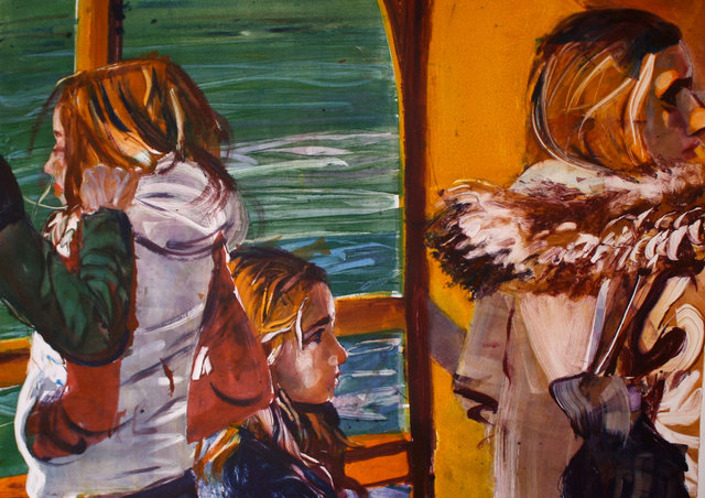 Ferry Girls     21 x 29"