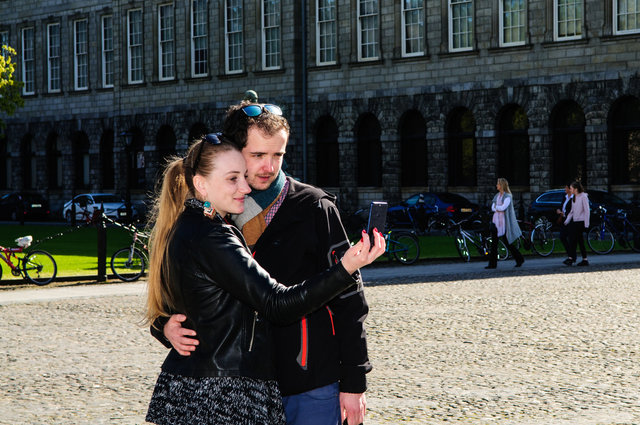 Happy couple (Trinity College)