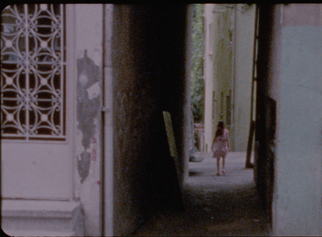 Passer-by: Between Azure, Bisque and Teal, super 8mm film transferred to 16mm film, 20 minutes film projection on loop, colour, optical sound, 2008