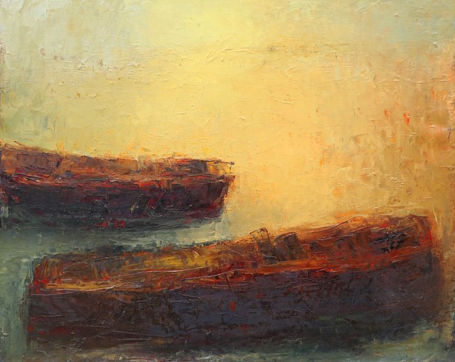 Barques au petit matin