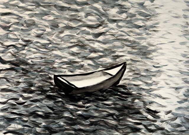 Moon in a boat