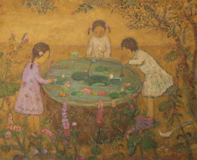 Jeu avec les nénuphars