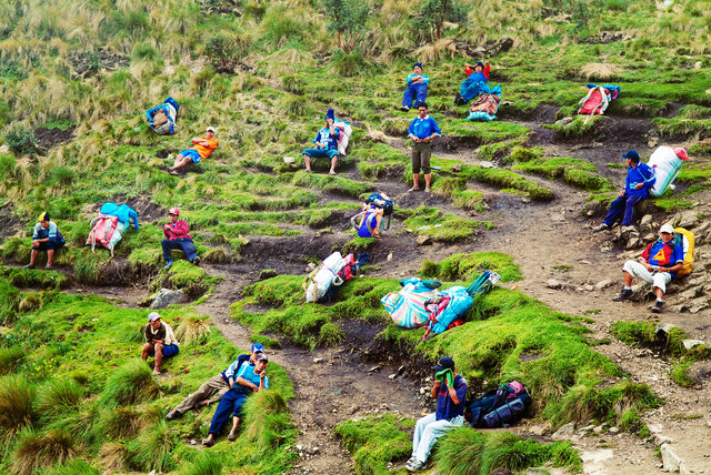 Packing up Camp - Inca Trail