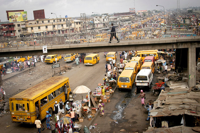 Lagos, mégalopole et capitale du cinéma au Nigéria.