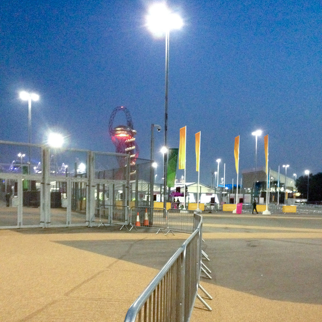 Working the night shift, Olympic Park, 2012