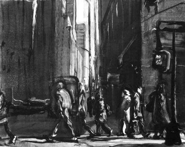 Midtown Pedestrians   21 x 26"