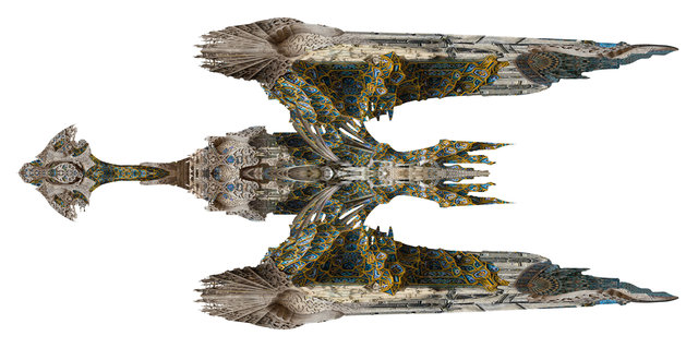 KLINGON SARCOPHAGUS SHIP: EXTERIOR VIEW