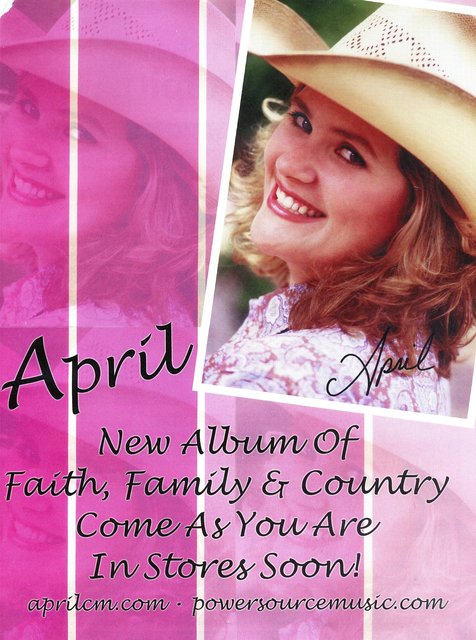 APRIL METCALF -  FAITH, POP, COUNTRY MUSIC RECORDING ARTIST.