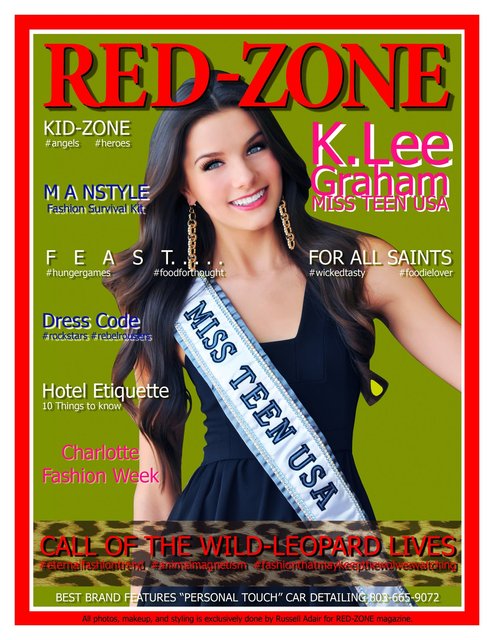 SC native K.LEE GRAHAM became MISS TEEN USA and she is on the cover of RED-ZONE magazine.