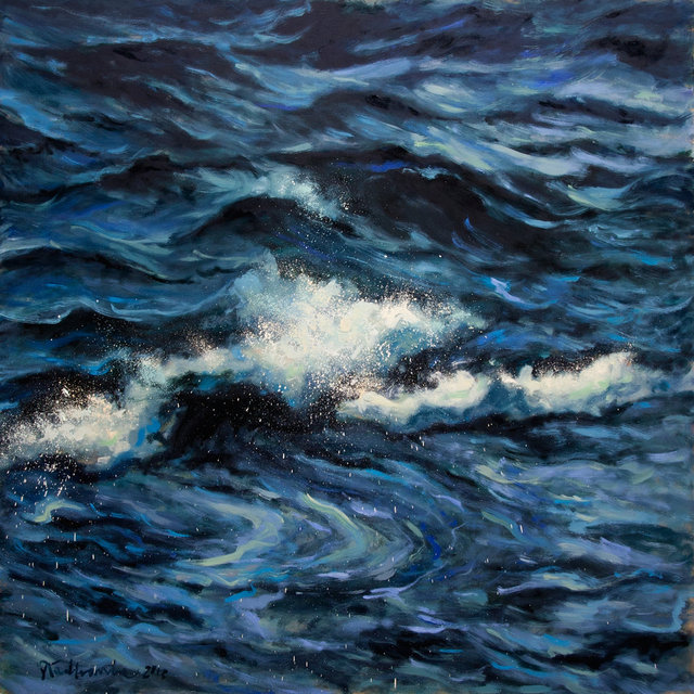 Woda 07 olej płótno 90x90