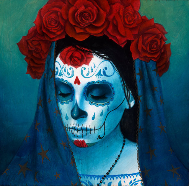 Catrina, Sueño Azul 12"x12" / 2015