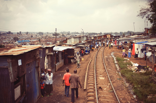 Sloppenwijk Kibera in Kenia
