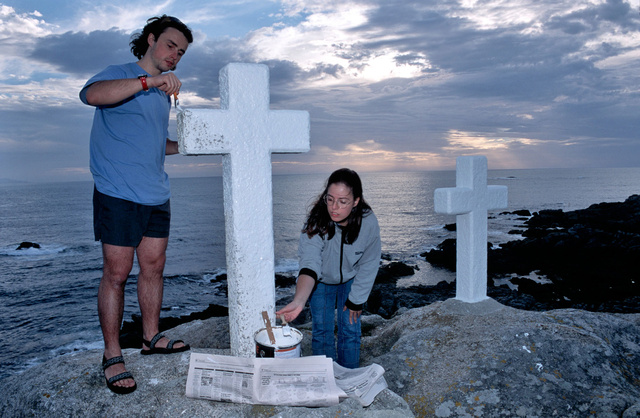 Costa da Morte,croix des disparus en mer, La Corogne