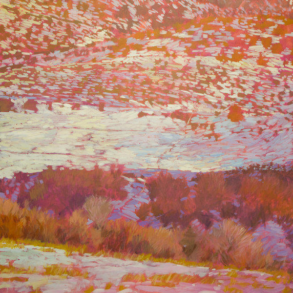 Brush Creek Snow, 2012, Acrylic on Canvas, 48 x 48 in.