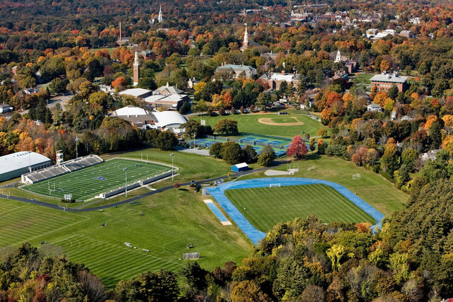 Athletic Fields & Academic buildings in background