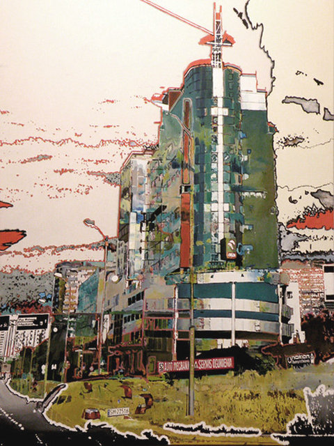 Wieża Przeznaczeń, 130x100 akryl płótno, 2011,