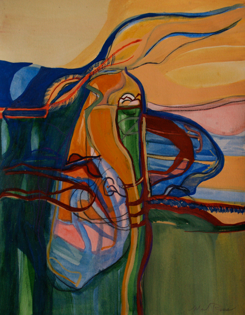 Flight, Mixed Media on Paper, 14"x10"