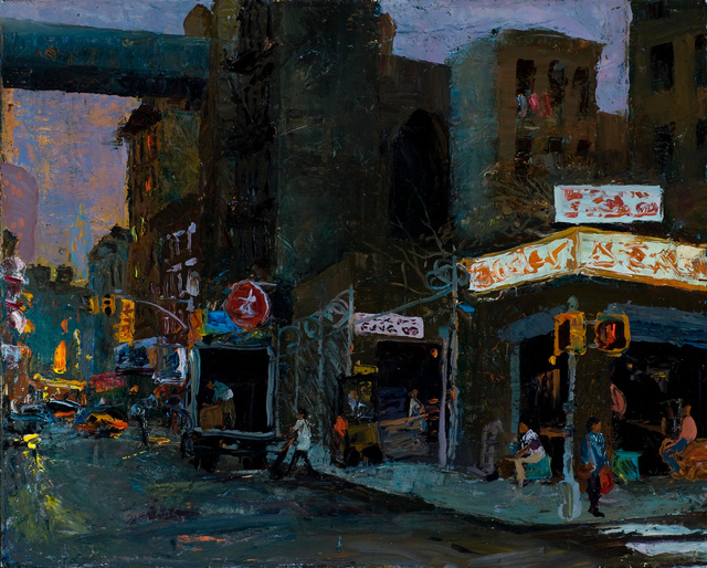Chinatown Evening, 24 x 30"  sold