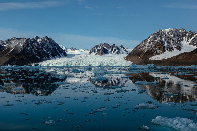 Bucht auf Spitzbergen, Norwegen