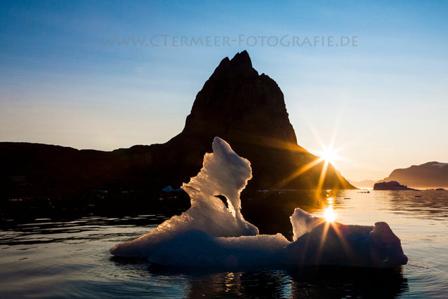 Abendsonne vor Herzberg, Uummannaq, West-Grönland,