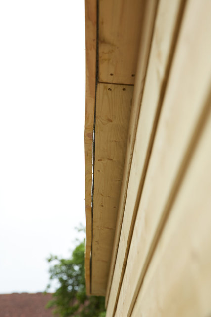Warped front of shed - shown to inspector on April 24th