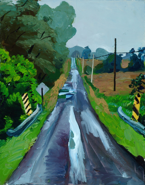 Rainy Road, 28 x 22"