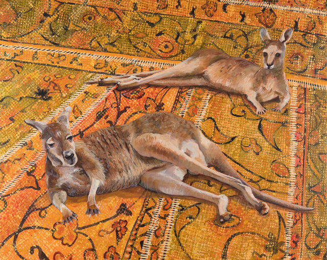 30.--Kangaroos-on-thread-bare-migrant's-rug-Acrylic-on-canvas-90cmH-x-113cmW-2019.jpg