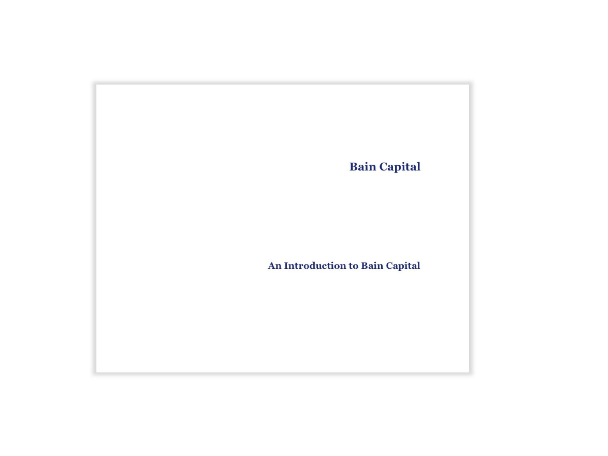 Bain Capital Rebrand