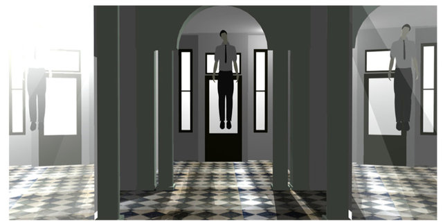 Vector drawing of Hallway