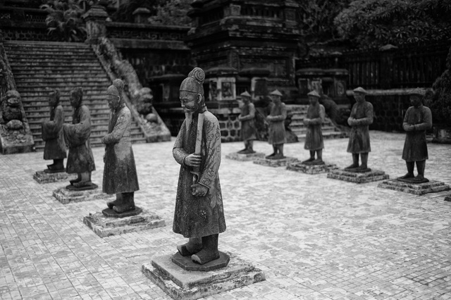 Statues at Emperor Khai Dinh's tomb
